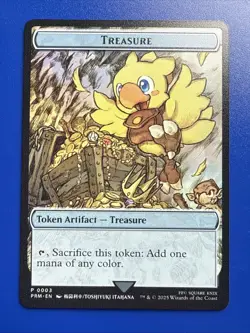 TREASURE Token MTG Final Fantasy Metal APAC Promo LP/EX ENGLISH - Image 1