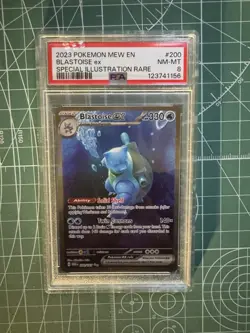 2023 Pokemon Blastoise Ex MEW EN - PSA 8 - Special Illustration Rare #200 - Image 1