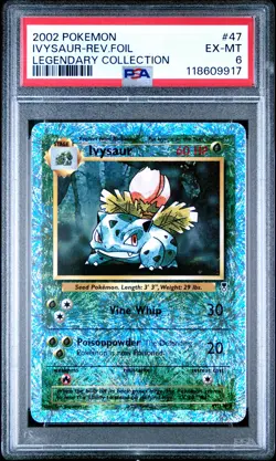 2002 Pokemon Legendary Collection #47 Ivysaur Reverse Foil PSA 6 EX-MT - Image 1