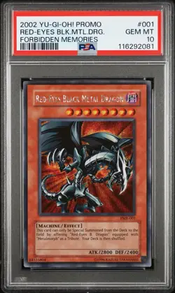 YUGIOH PSA 10 2002 Red-Eyes Black Metal Dragon FMR-001 Secret Rare Promo - Image 1