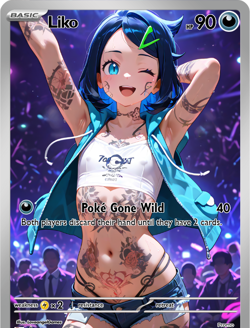 LoveangelGames-Season 2- Custom Card- Waifu Universe- Liko Gone Wild - Image 1