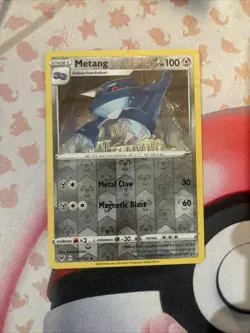 🚀Metang 117/185 Reverse Holo Vivid Voltage SW&SH Pokemon Card TCG Mint - Image 1