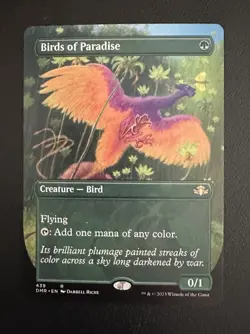 Birds of Paradise (Borderless Alternate Art) Dominaria Remastered Near Mint MTG - Image 1