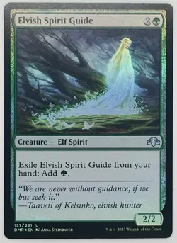 MTG Elvish Spirit Guide Dominaria Remastered Foil - Image 1