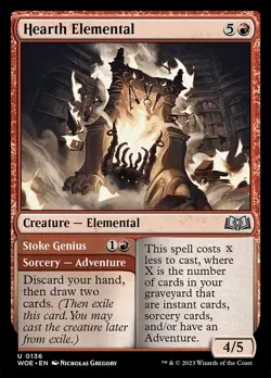 Hearth Elemental - Wilds of Eldraine WOE - MTG - NM Magic - 136 U - Image 1