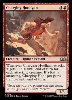 Charging Hooligan - Wilds of Eldraine WOE - MTG - NM Magic - 318 U - Image 1