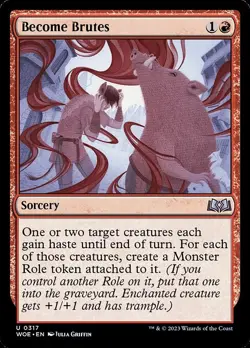 Become Brutes - Wilds of Eldraine WOE - MTG - NM Magic - 317 U - Image 1