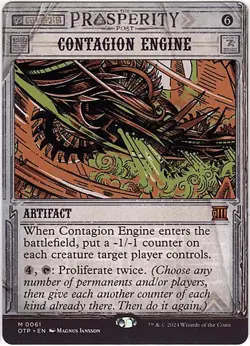 MTG Outlaws of Thunder Junction Breaking News Contagion Engine (Mythic) - Image 1