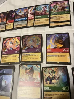 Lorcana Rare 80 Card Lot - 52 Rares, 22 Super Rare, 4 Legendary, 2 Gold Promos - Image 3