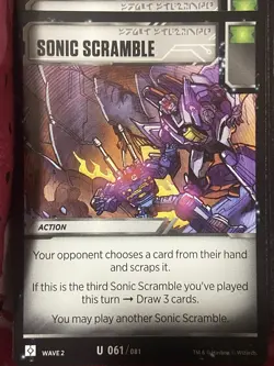 Transformers TCG Wave 2 Rise of The Combiners- Card: SONIC SCRAMBLE - Image 1