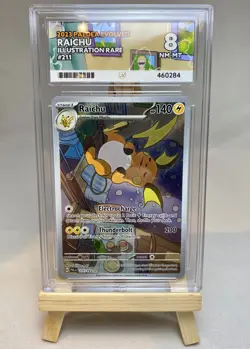 Pokemon TCG Ace 8 Raichu Holo Card 211/193 Paldea Evolved, English Edition - Image 1