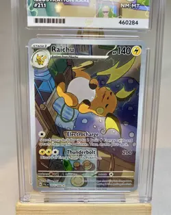Pokemon TCG Ace 8 Raichu Holo Card 211/193 Paldea Evolved, English Edition - Image 2