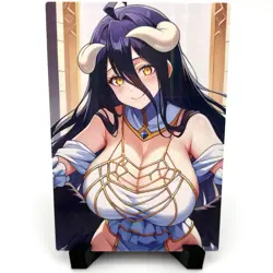 Overlord Albedo Render Sexy Anime Waifu Girl Doujin Lewd Goddess Story Art Card - Image 1