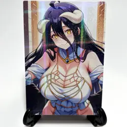 Overlord Albedo Render Sexy Anime Waifu Girl Doujin Lewd Goddess Story Art Card - Image 2
