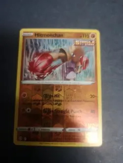 Evolving Skies #081/203 Hitmonchan Reverse Holo Pokemon Card With Mewtwo Sleeve - Image 1