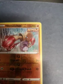 Evolving Skies #081/203 Hitmonchan Reverse Holo Pokemon Card With Mewtwo Sleeve - Image 4