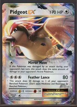 Pidgeot EX 64/108 Ultra Rare XY 2016 Evolutions Pokemon Card - Image 1