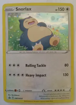 Snorlax SWSH032 SWSH Sword & Shield Promo Cards Holo - English Pokemon Card - Image 1