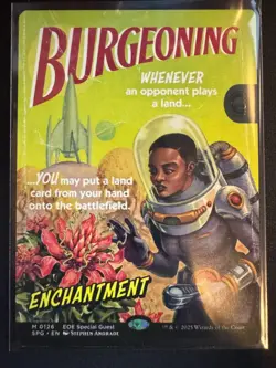 Burgeoning Borderless 126 EOE Special Guest SPG MTG Mythic Unplayed Mint - Image 1
