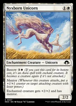 Foil Nyxborn Unicorn - Modern Horizons 3 | MTG Card - Image 1