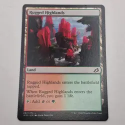 MTG: Rugged Highlands 252/274 - Ikoria Lair of Behemoths 2020 Land Common - Image 1
