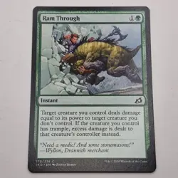 MTG: Ram Through 170/274 - Ikoria Lair of Behemoths 2020 Green Common - Image 1