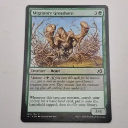 MTG: Migratory Greathorn 165/274 - Ikoria Lair of Behemoths 2020 Green Common - Image 1