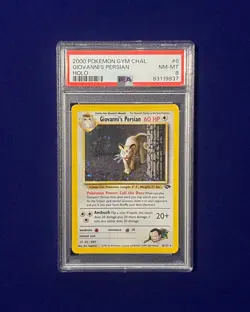 PSA 8 Giovanni's Persian Holo #8 Gym Challenge 2000 Pokemon - Image 1