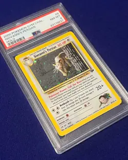 PSA 8 Giovanni's Persian Holo #8 Gym Challenge 2000 Pokemon - Image 2