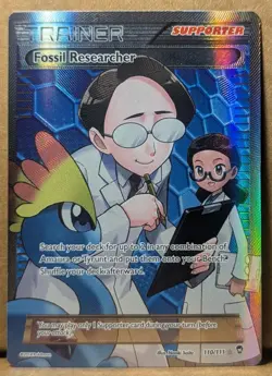 Pokemon Fossil Researcher Supporter 110/111 Full Art Holo XY Furious Fists LP-NM - Image 1