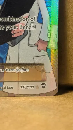 Pokemon Fossil Researcher Supporter 110/111 Full Art Holo XY Furious Fists LP-NM - Image 4