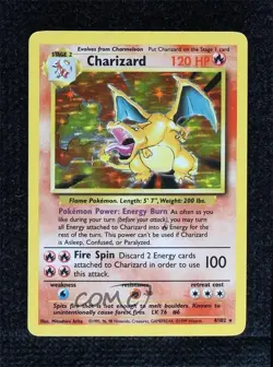 Charizard Holo Pokemon Base Set #4 1999 READ - Image 1