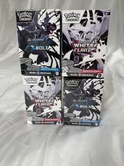 Pokemon Black Bolt and White Flare Booster Bundle - Lot of 4 - Sealed, New - Image 1