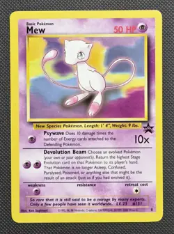 Mew # 8 Black Star Promo Non Holo WotC 1999 Vintage Pokemon TCG Card - Image 1