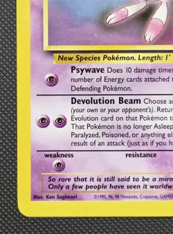 Mew # 8 Black Star Promo Non Holo WotC 1999 Vintage Pokemon TCG Card - Image 3