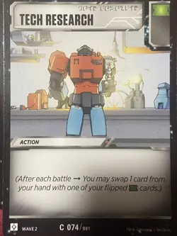 Transformers TCG Wave 2 Rise of The Combiners- Card: TECH RESEARCH - Image 1