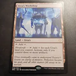 Mtg Urza's Workshop NM/M Commander The Brothers' War #28 Magic Rare Land Card - Image 2