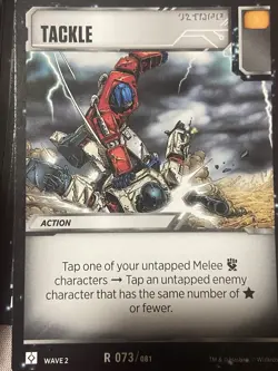 Transformers TCG Wave 2 Rise of The Combiners- Card: TACKLE - Image 1