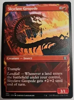 MTG Magic The Gathering Card Skyclave Geopede Creature Insect Red Zendikar Risin - Image 1