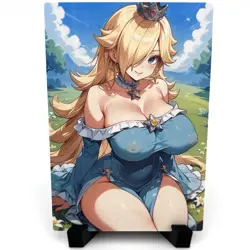 Rosalina Sexy Anime Waifu Girl Doujin Lewd Goddess Story Holographic Art Card - Image 2