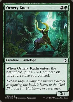 Foil Ornery Kudu - Amonkhet | MTG Card - Image 1