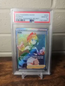 Irida 204/189 Pokemon TCG Astral Radiance Holo Card Rainbow Rare PSA 10 - Image 1