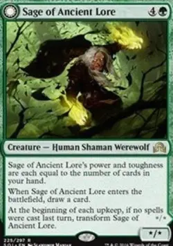 Sage of Ancient Lore (Werewolf of Ancient Hunger) - Medium Play MTG - Image 1