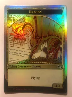 MTG - Dragon - FOIL UNSTABLE TOKEN NM - Image 1