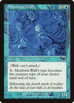 Foil Mistform Wall - Onslaught | MTG Card - Image 1