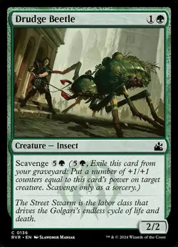 Foil Drudge Beetle - Ravnica Remastered | MTG Card - Image 1