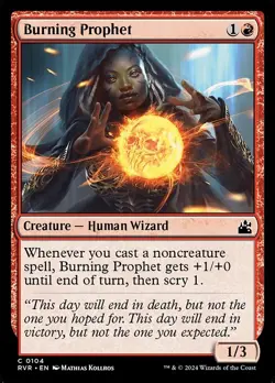 Foil Burning Prophet - Ravnica Remastered | MTG Card - Image 1