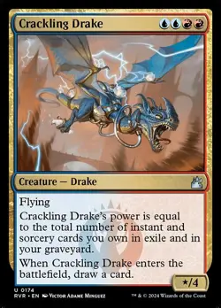 Foil Crackling Drake - Ravnica Remastered | MTG Card - Image 1