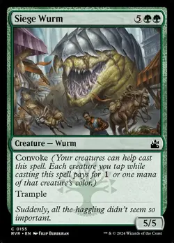 Foil Siege Wurm - Ravnica Remastered | MTG Card - Image 1
