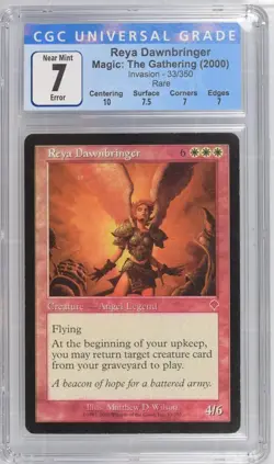 2000 MTG Reya Dawnbringer 33 Invasion CGC 8.5 NM/Mint+ (Error) - Additional Ink - Image 1